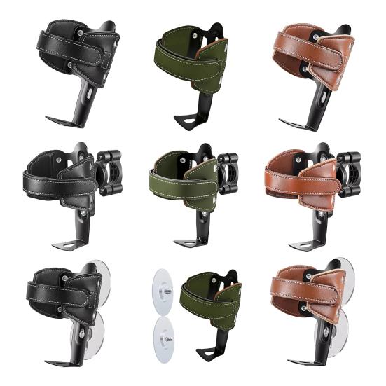 Bicycle Water Bottle Holder, Vintage Faux Leather Motorcycle Cup Holder, Handcrafted Bottle Cage Drink Mount, Cycling Accessories