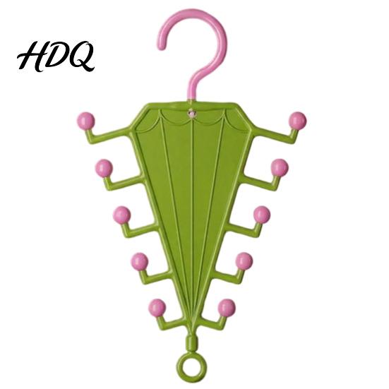 Sturdy Hook Clothes Hanger V-Shaped Hanging Rack with 10 Hooks Double Sided Hanger 360° Multifunctional Organizer Swivel Closet Organizer for Hats