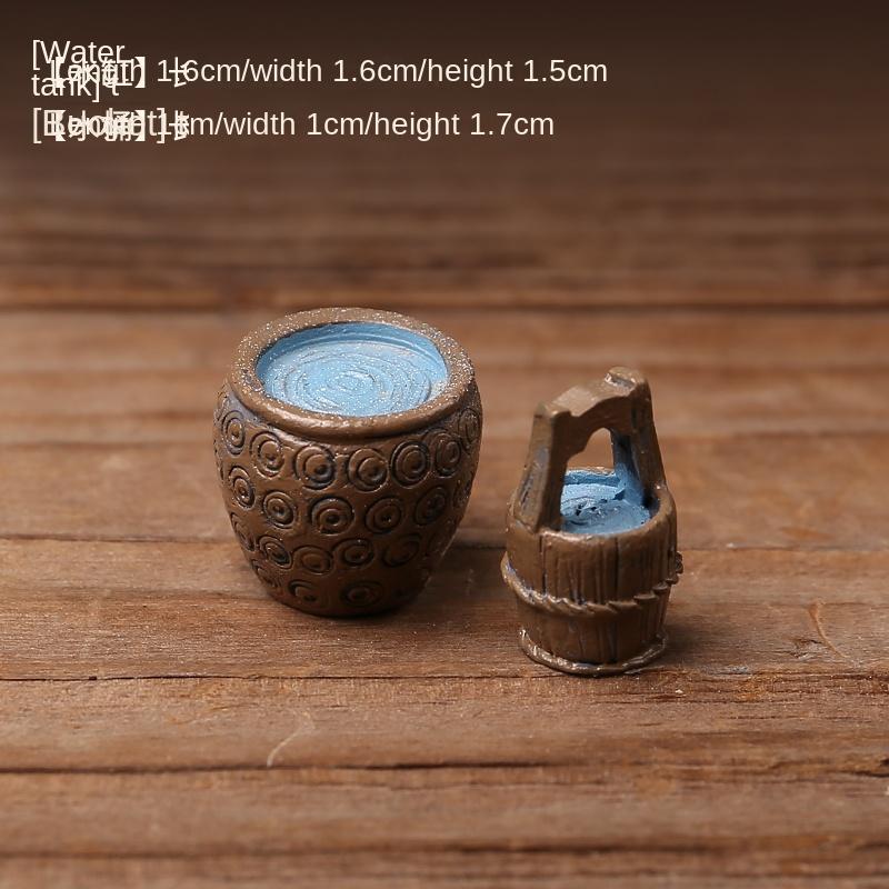 Furniture Model Synthetic Resin Pastoral Moss Micro Landscape Retro Nostalgic National Bonsai Mini Animal Miniature Decoration