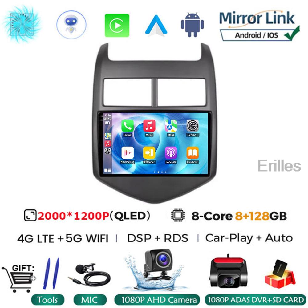 5G 2din Android 14 Car Radio Multimedia Player For Chevrolet Aveo 2 Sonic T300 Autoradio CarPlay Navigation GPS