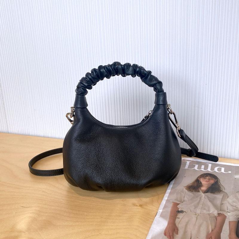 

Кожаная сумка новая модная сумка-облако на плечо через плечо первый слой коровьей кожи женская сумка партия 20*7*15cm чёрный