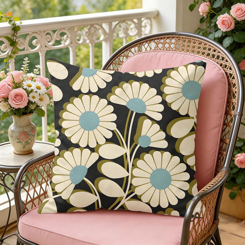Orla Kiely Flower Cushion Cover Soft Plush Throw Pillow Cover DoubleSided Decorative Cushion Case Sofa Bedroom Home Decor 30x30cm
