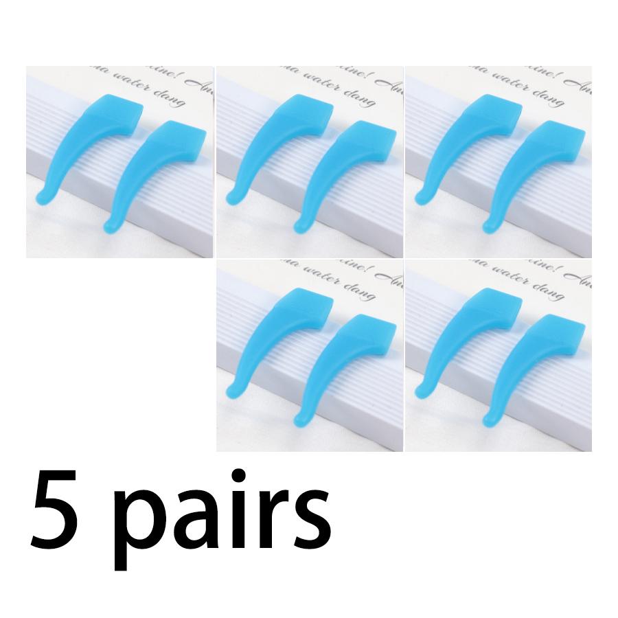

5 pairs Comfortable Silicone Anti-slip Ear Hooks Women Men Antiskid Glasses Leg Ear Sleeve Clear Anti-fall Eyewear Accessories