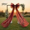 Extra Large Tulle Bows for Parties 79x20 Inch Giant Bow Christmas Tree Topper, Oversized Housewarming Gifts Ornament with Long Streamer Home