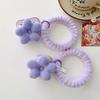 Fialový květ 3D náramek Plyšový hřejivý roztomilý kreslený bezdrátová Bluetooth krabička na nabíjení sluchátek pro Apple Airpod Pro 2. pouzdro 1 2 3