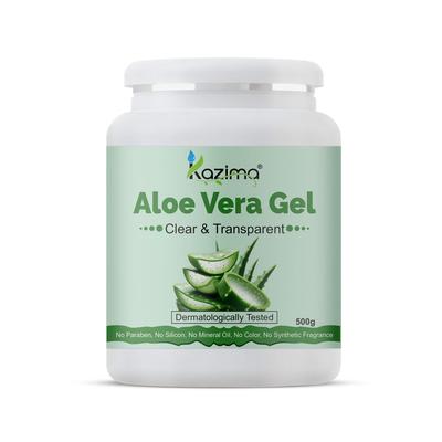 Kazima Pure Aloe Vera Gel For Skin And Hair, 500Gm | Hydrates, Moisturizes & Soothes Irritated Skin | Pure & Natural Aloe Vera Gel For Face, Acne