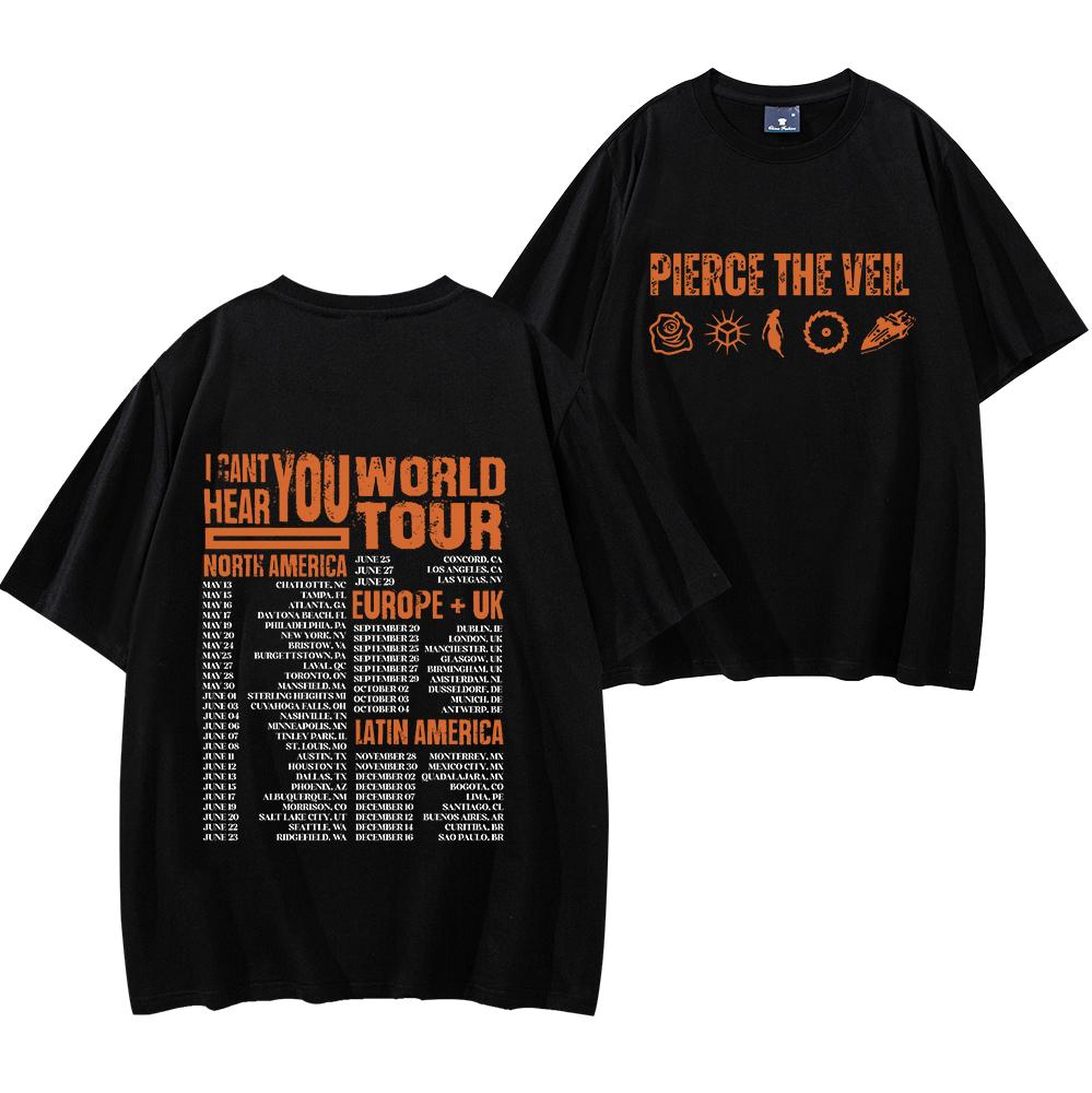 I Cant Hear You Tour World Tour 2025 Poster Tshirt T Unisex Women Hip Hop Streewear Shirts Funny Y2K Clothes Unisex Short Sleeve S
