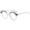 New sunglasses round color matching sunglasses men's and women's personalized trendy sunglasses anti-blue flat glasses