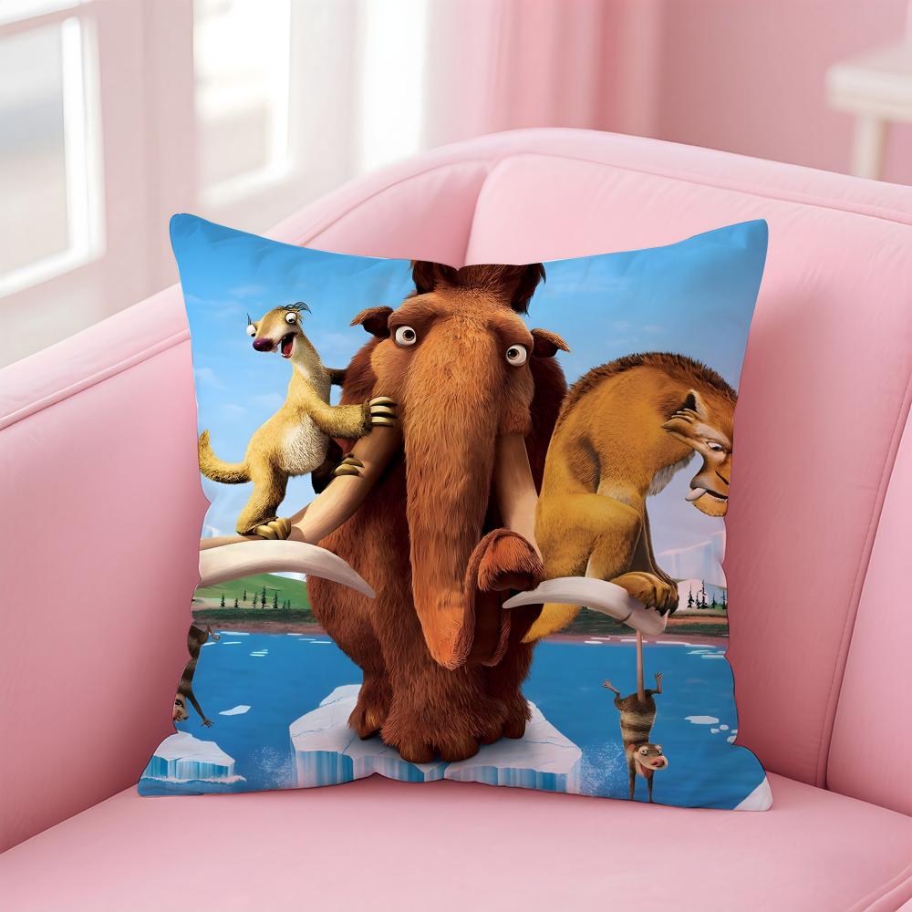 LIce Age Cushion Cover Pillowcase Short Plush Invisible zipper Room Sofa Cushion Cover