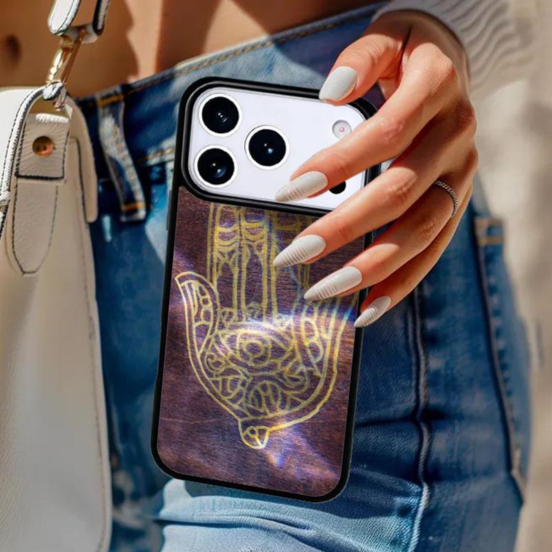 Hamsa Hand Of Fatima Art Phone Case For iPhone 17 Air 14 15 13 12 Max Cover For Apple 14 15 16 16e 11 Pro Max Plus
