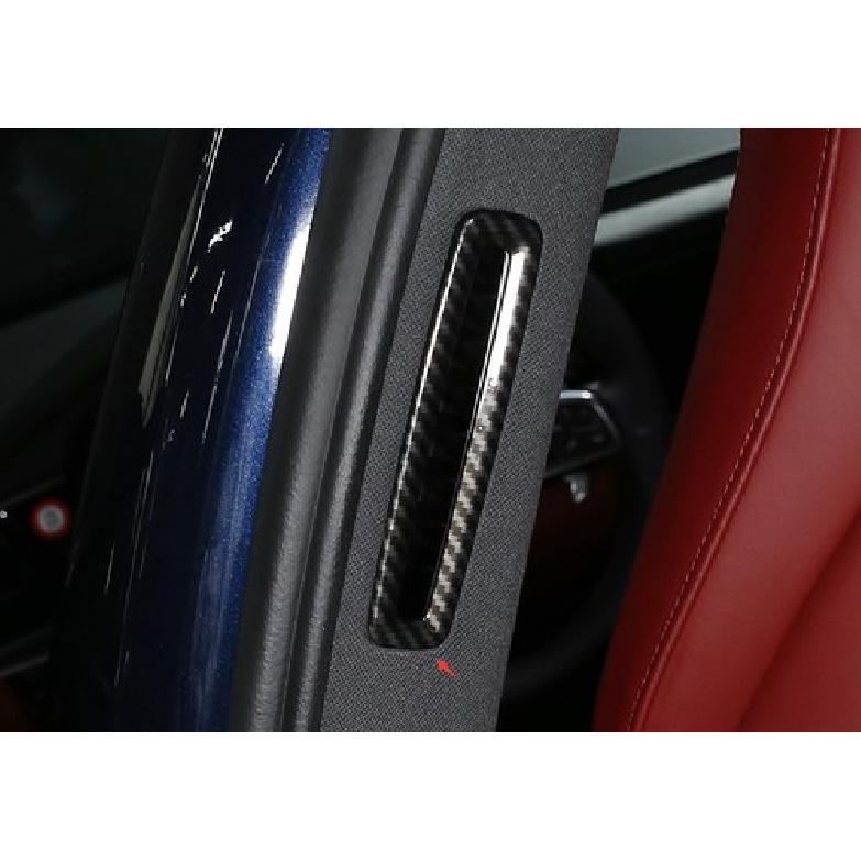 For Porsche Panamera 2017-2021 Carbon Fiber B Pillar Vent Air Outlet Frame Trim