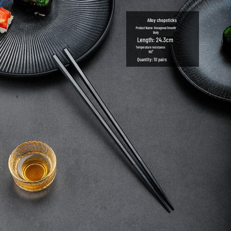 High-Temperature Resistant Non-Slip Japanese Alloy Chopsticks for Cooking & Sushi
