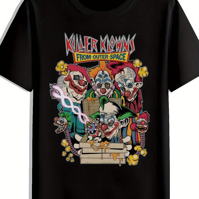 2025 Summer and Autumn Clown Print T-shirt Loose and Trendy Short-sleeved Men's and Women's Top