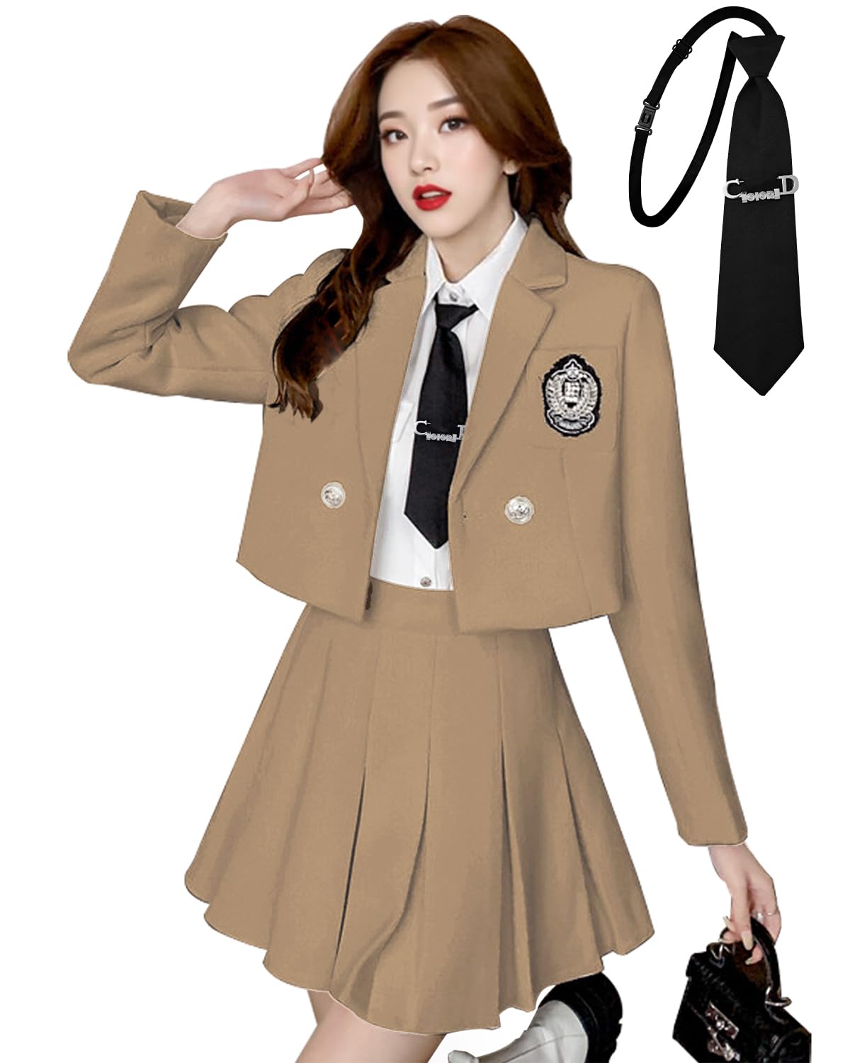 

JIURUN Униформа Лолита Готическая Лолита Милитари Хэллоуин Аниме Мори Девушка Плиссированная Юбка и Готический Плюс Милый Идеально для Рождества и Хэллоуина Размер