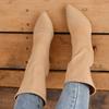 Ladies Shoes 2024 Fashion Women's Boots Square Heel Mid-Calf Ankle Boots for Women Pointed Toe Stretch Sock Boots Bota Feminina