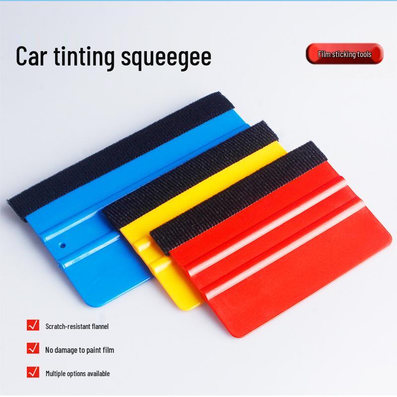 Anti-Scratch Car Film Scraper & Installation Tool with Cloth Sticker