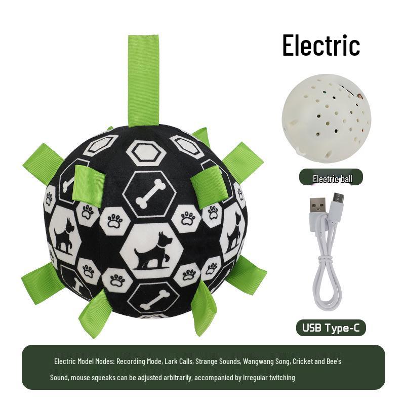 Outdoor Dog Football Toy: Sounding, Plush, Teething, & Self-Entertainment Training Ball