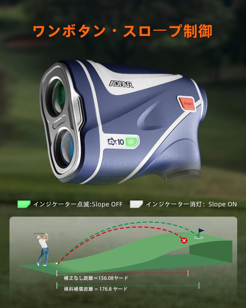 AOFAR GX10 Golf Laser Rangefinder with Dedicated Ambient Automatic Color 1200yd Maximum N52 Magnet for Anywhere Elevation Measurement Indicator Flag