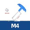 Nickel-Plated T-Handle Hex Key Tool, Metric/Imperial Sizes M0.9-14mm & 1/16-3/8"