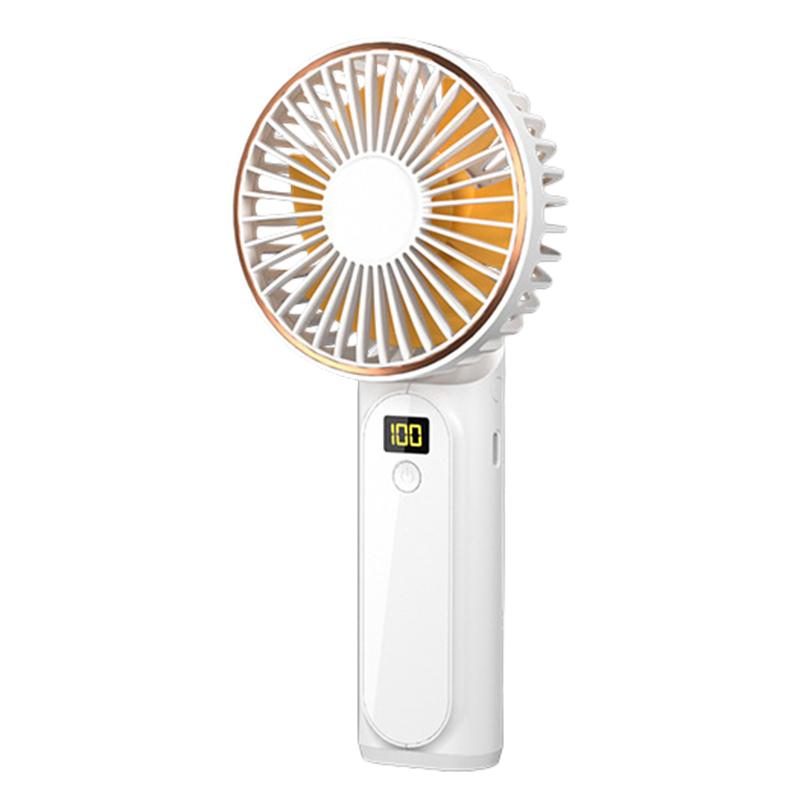 

M12 Portable Mini Handheld Fan USB Rechargeable ABS Foldable Cooling Fan for Home Office Travel Trip White