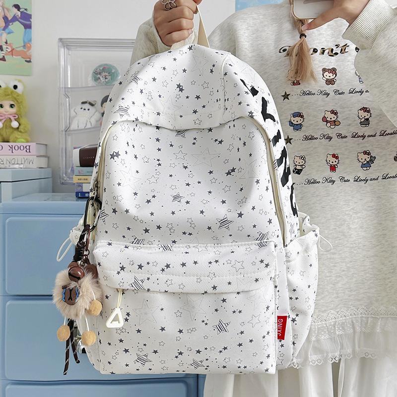 Schoolbag new female junior high school high school student star printing Korean version niche ins backpack Mori college student computer bag