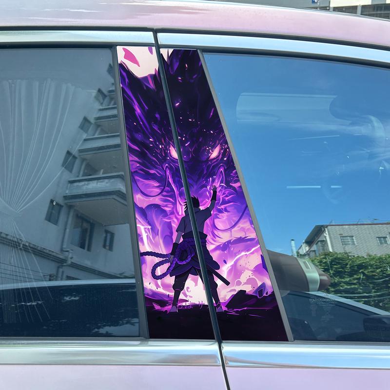 Anime Cool Eyes Car Stickers Auto B Pillar Waterproof Decor Cover Scratches Car Doors Pillar Decals