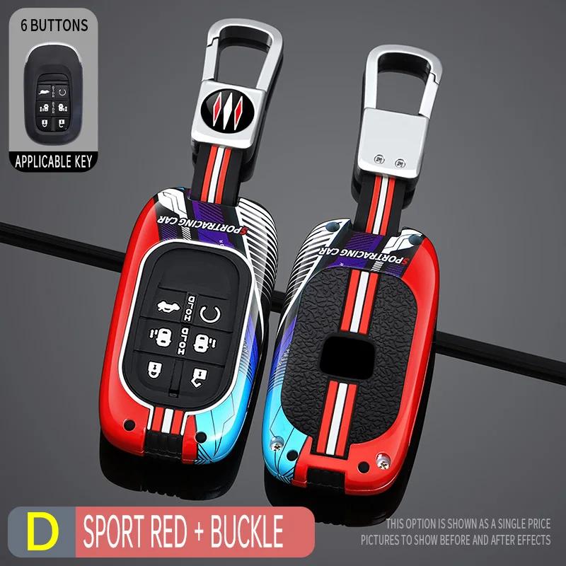 

Racing Style Metal Car Key Case Fob Cover For Honda Cr-V Civic Accord Hr-V Cr-V Crv Hrv Fit City Odyssey Alison Xrv