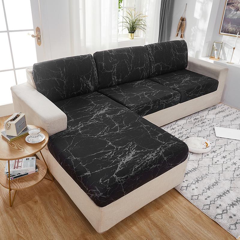 Printed Sofa Seat Cushion Cover Elastic Pets Kids Living Room Floral Stretch Washable Removable Slipcover Furniture Protector