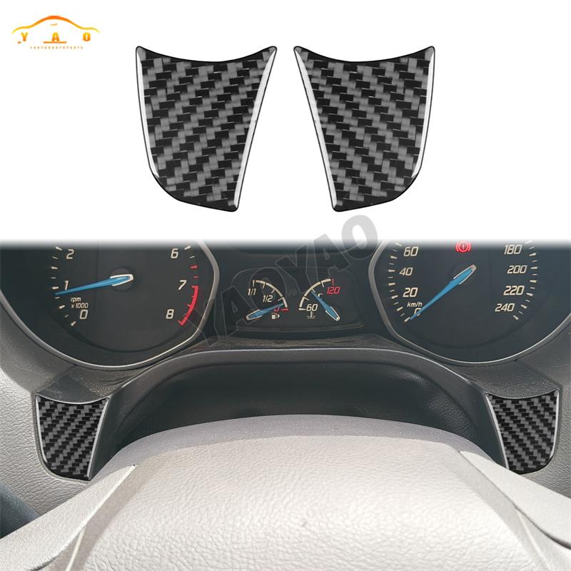 Carbon Fiber For Ford Focus Mk3 2012-2014 Car Speedmeter Frame Panel Cover Trim Sticker Interior Accessories