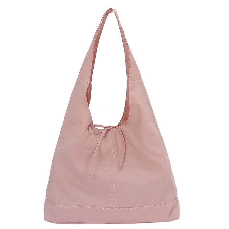 

Корейская версия маленькая прозрачная сумка-тоут большой вместимости новая трендовая однотонная текстурная сумка под мышкой сумка для поездок на работу сумка на плечо для студента one size fits all розовый