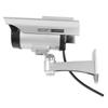 Fake Surveillance Camera Solar Powered Simulation Monitor with LED Flashing Light for Home Business Office