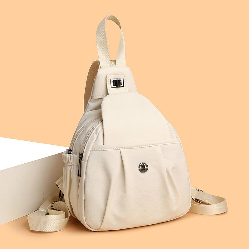 

Backpack, Single-shoulder Chest Bag Lightweight Commuting Crossbody Sporty and Casual Single-shoulder Crossbody Bag бежевий