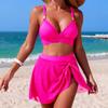Two Pieces Bikini Set Swimsuit For Women Mesh Swimwear Sexy Women Beach Bathing Suit