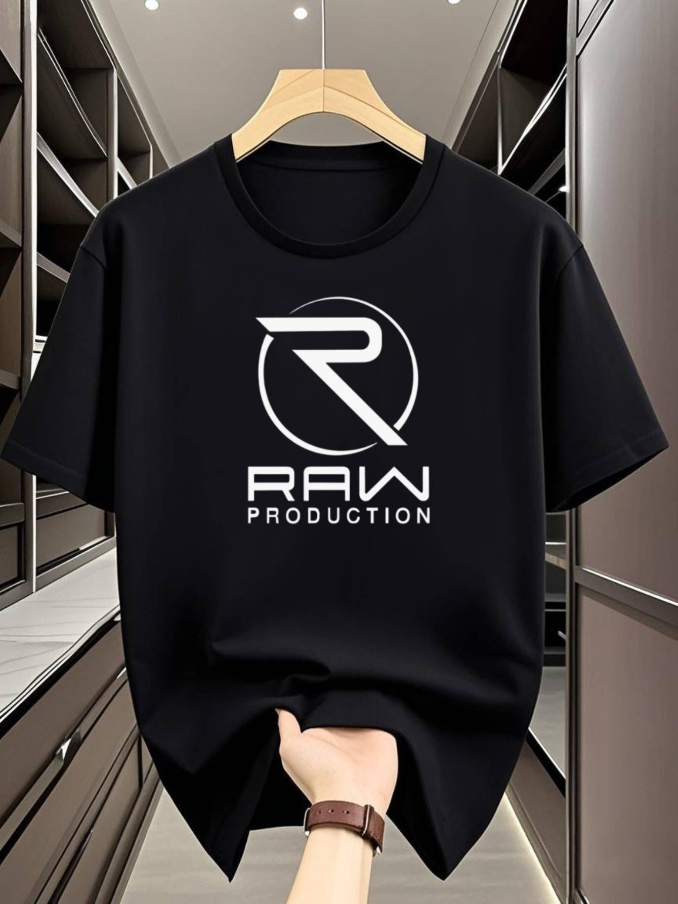 

Повседневная футболка с графическим принтом RAW Production - Темно-синяя XXXXL