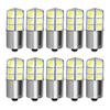 2/10 Pieces of 1156 BA15S P21W 1157 BAY15D P21/5W S25 G18 Grade A LED 5050 Chips Brake Light Bulbs Reverse Parking Turn Signals Bulbs 7