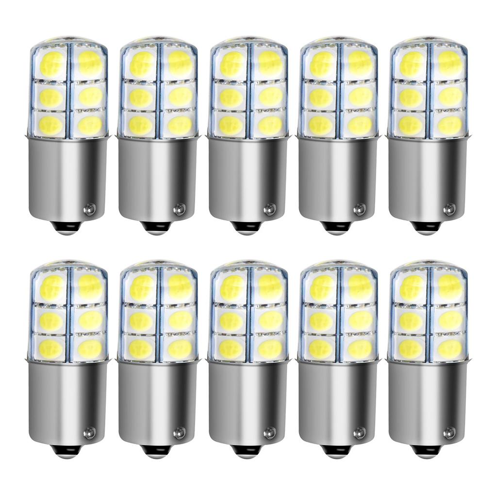 2/10 Pieces of 1156 BA15S P21W 1157 BAY15D P21/5W S25 G18 Grade A LED 5050 Chips Brake Light Bulbs Reverse Parking Turn Signals Bulbs 7