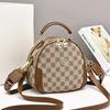Summer new popular super fire small round bag double shoulder strap single shoulder messenger bag women's one hair
