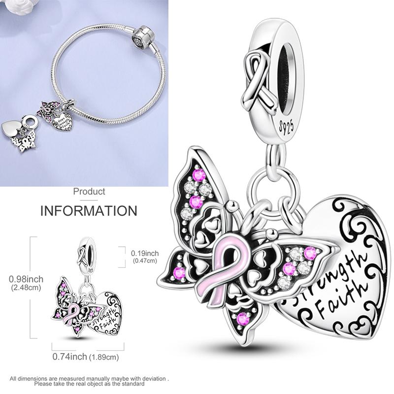 Copper Dragonfly Butterfly Pendant Charms Bead Fit Original Bracelet Bangle Women Jewelry Girl Making Beads