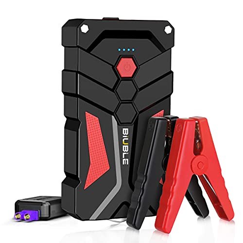 

BIUBLE Пусковий пристрій, Велика ємність 12800 мАг, Піковий струм 2000 А (Сумісний з бензиновими автомобілями до 7.0 л і дизельними автомобілями до 5.5 л), 12В Автомобіль