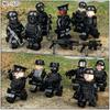 Military Series Black Special Police Anti-terrorism Police Figure Building Blocks Toy
