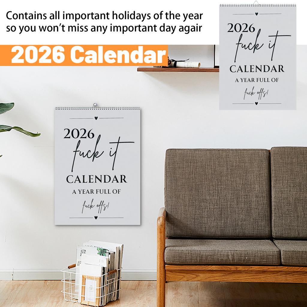 2026 Wall Calendar Minimalist Style Monthly Planner Home Wall Hanging Date Organizer