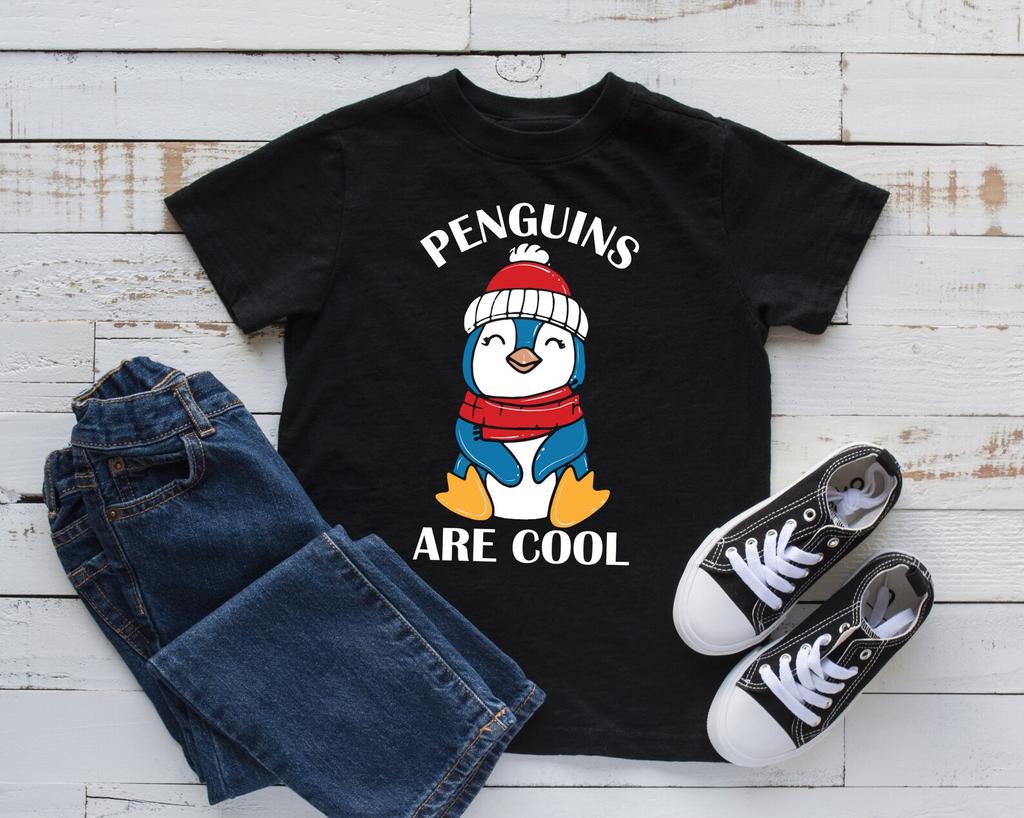 Penguins Are Cool T-Shirt, Cute Penguin Kids T-shirt, Toddler Tee, Zoo Tank Top, T-shirt, T-shirt,T-shirt, Kids Tee Apparel Gift