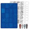 Home Manicure Nail Stamping Plate with Etched Metal Nail Art Templates, Reusable Nail Art Tool for Precise Pattern Transfer