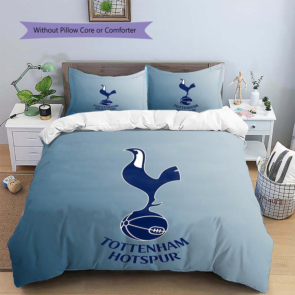 Tottenham Hotspur Pattern Bedding Quilt Set  Home Decoration  Gift (1 * Duvet Cover + 2 * Pillowcase  Without Core)
