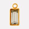 6pcs Rectangle Geometric Crystal Pendants Stainless Steel Charms For Jewelry Making Supplies Metal Rhinestone Charm DIY Bracelet