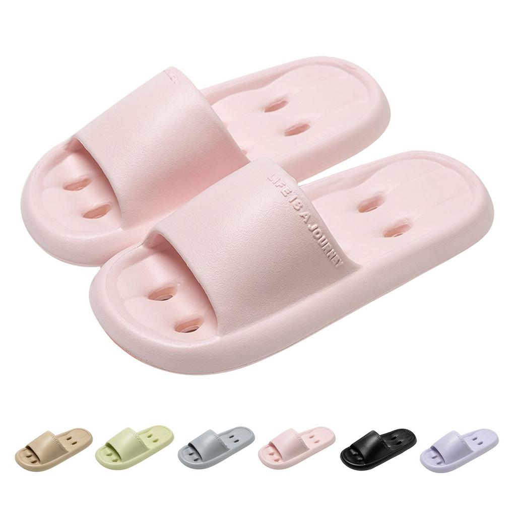 Pantoufles de Spa Ouvertes Unisexes pour Couple Salle de Bain Support de Voûte Plantaire Couleur Unie Chaussures Pantoufles Plates Pour Femmes