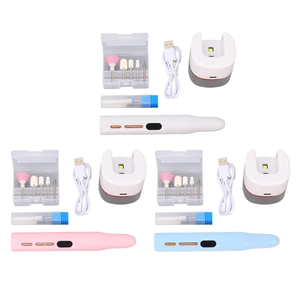 Nail Drill With Nail Lamp Portable Rechargeable Nail Remover Pen Type Electric Nail Polisher for Nai