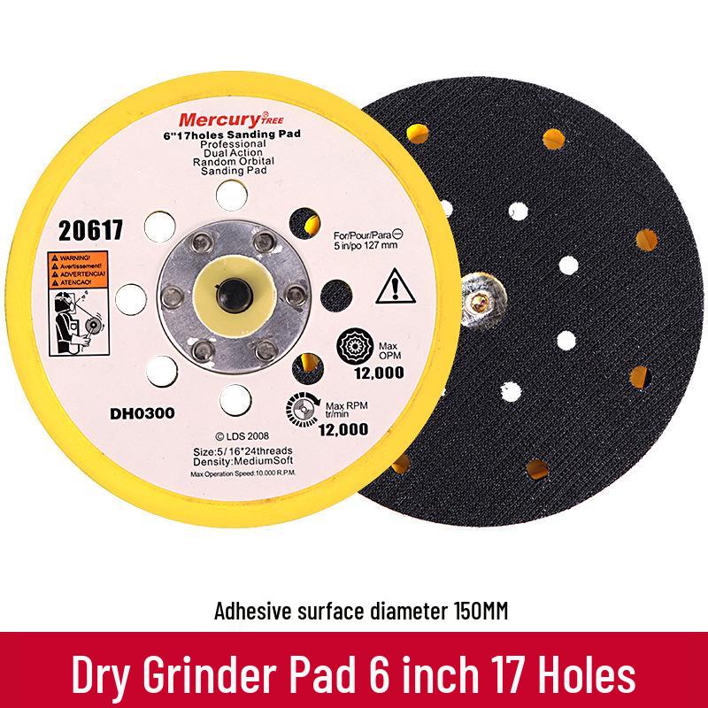 6-inch Yellow Flocking Sandpaper Disc for Polishing and Grinding (17 Pieces)