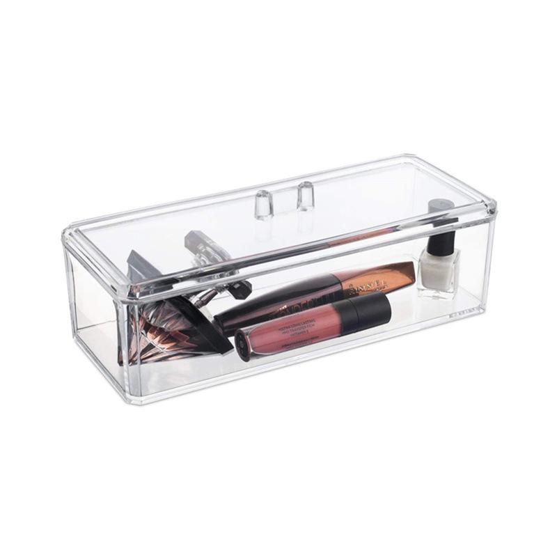 Stationery Organizer: Acrylic Tray with Dividers for Desk Storage