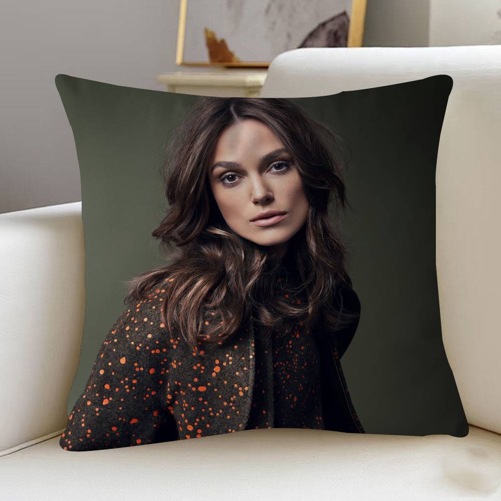 K-Keira Christina Knightley Decorative Room Aesthetics Pillow Case Home Decor Bedroom Sofa Bed Couch Pillow Cover 45x45